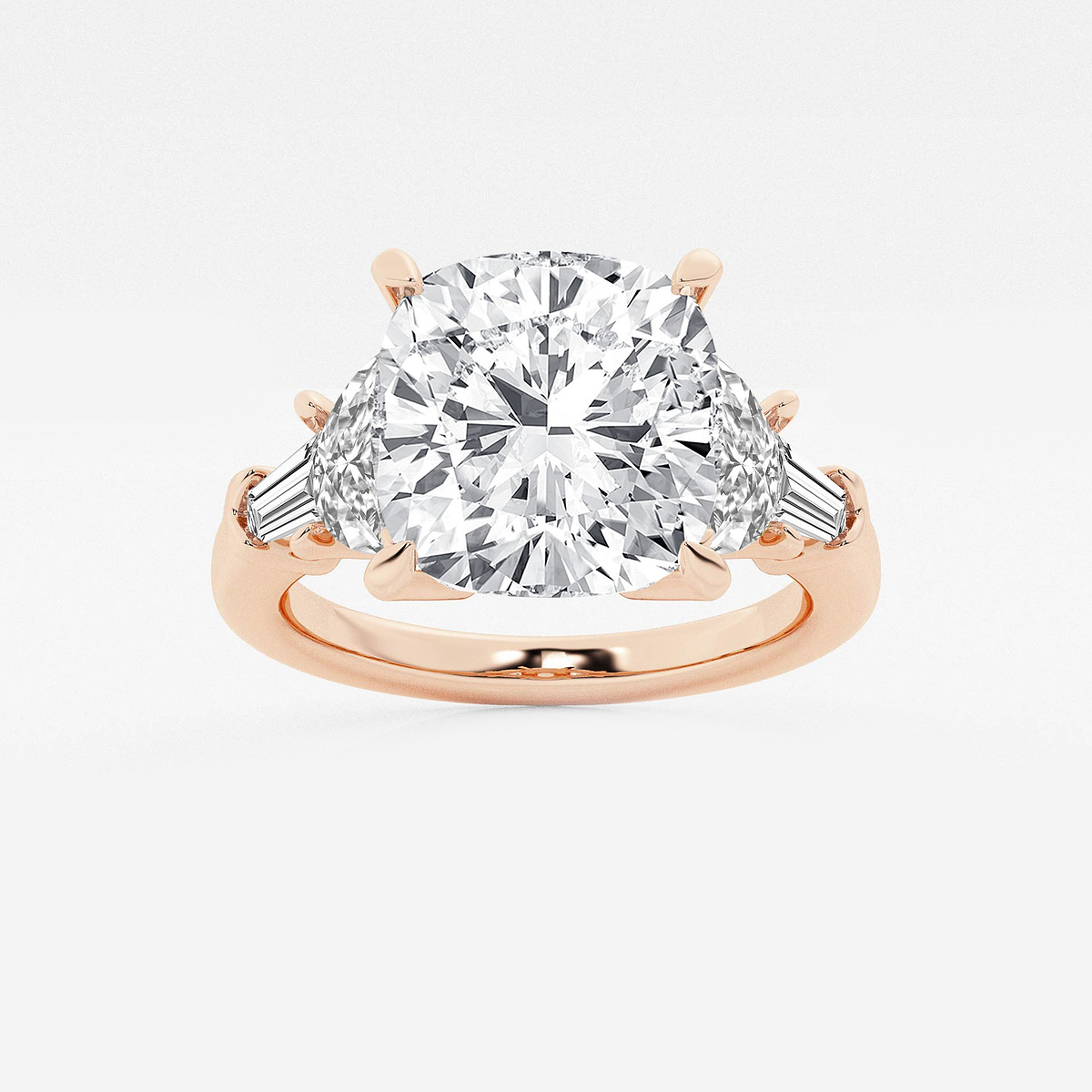 4 1/3 ctw Cushion Lab Grown Diamond Engagement Ring